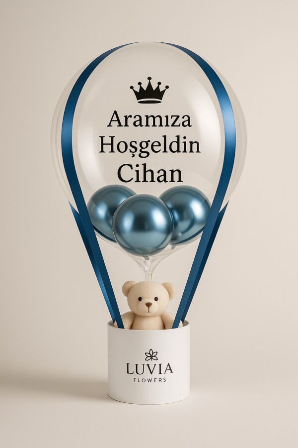 Balonlu Peluş Ayıcıklı Kutu