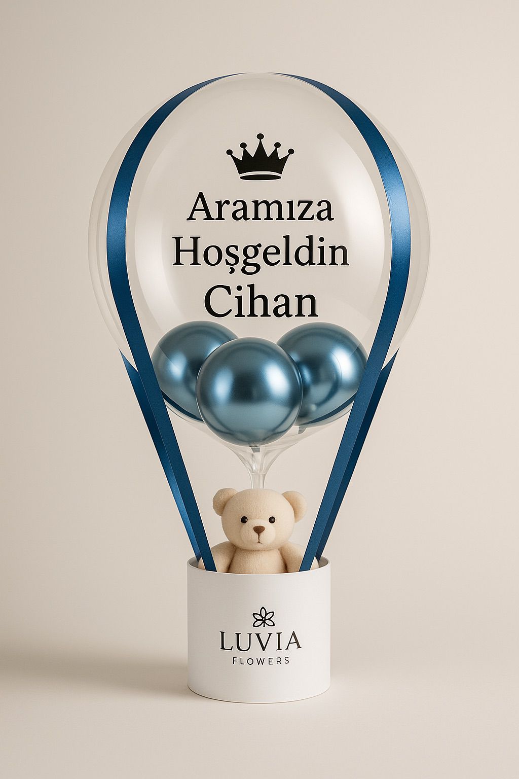 Balonlu Peluş Ayıcıklı Kutu